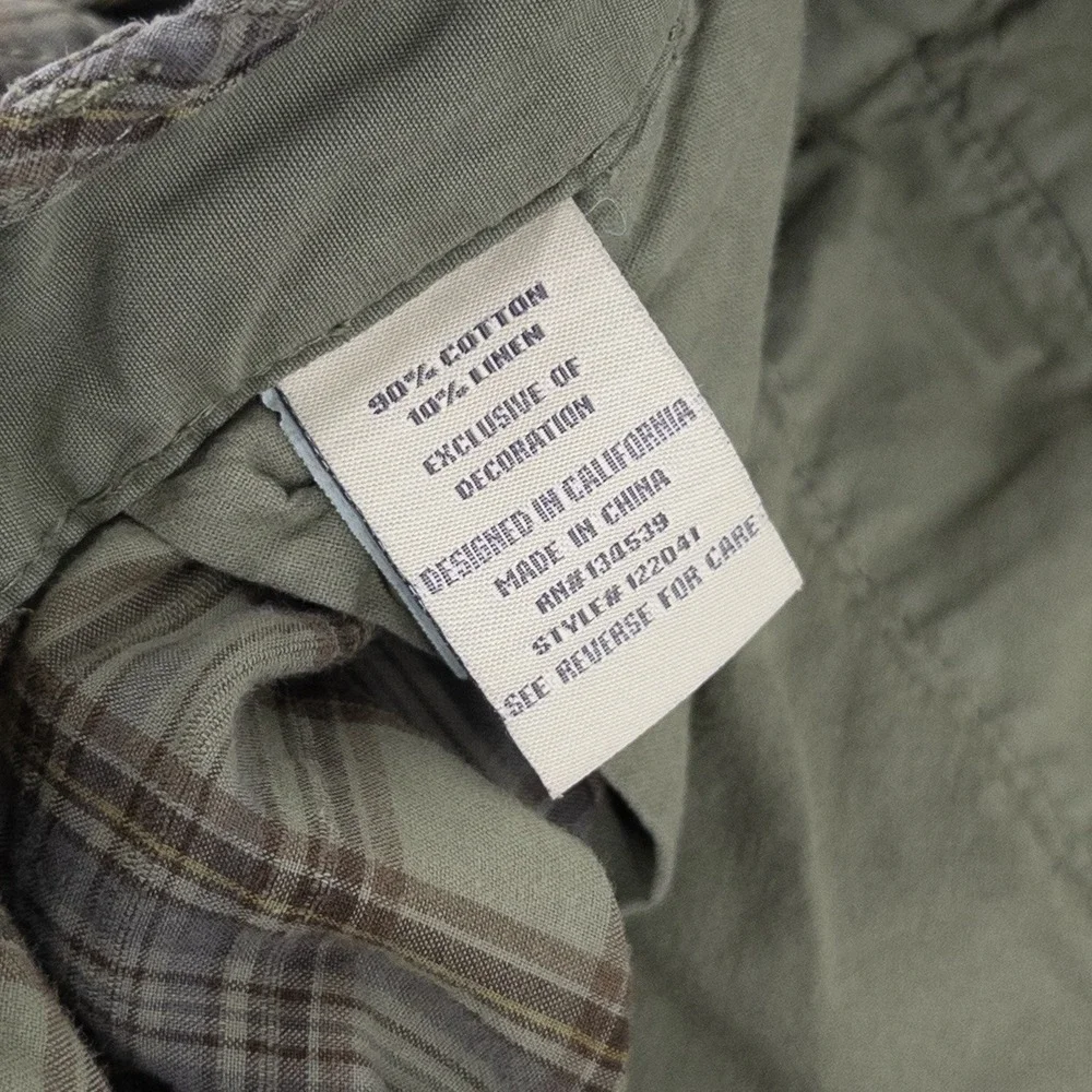 Carbon 2 Cobalt Mens Size 32 Plaid 100% Cotton Tan Green Multicolor Chino Shorts